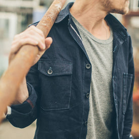 The Utility Shirt in Cone Mills Indigo Selvage Canvas - featured image