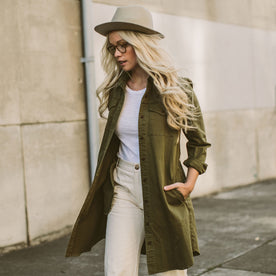 The Trench Dress in Army Green: Alternate Image 2