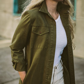 The Trench Dress in Army Green: Alternate Image 3