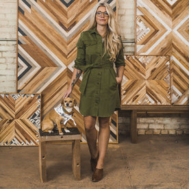 The Trench Dress in Army Green: Alternate Image 1