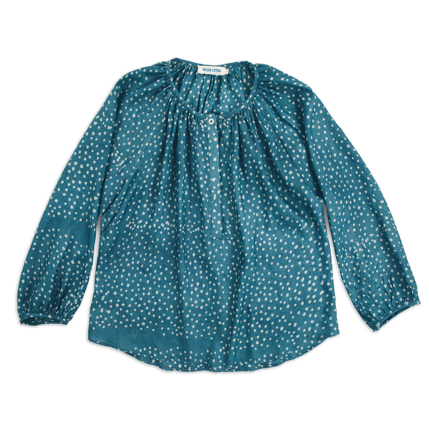 The Orinda Blouse in Dotted Silk Batik: Featured Image, Wovens by Taylor Stitch
