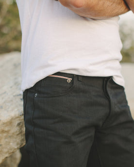 The Slim Jean in Shuttle Loomed Italian Selvage Black Denim: Alternate Image 1, Denim by Taylor Stitch
