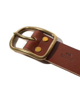 Cognac Brass Buckle Belt - 1.5: Alternate Image 1, Accessories by Taylor Stitch