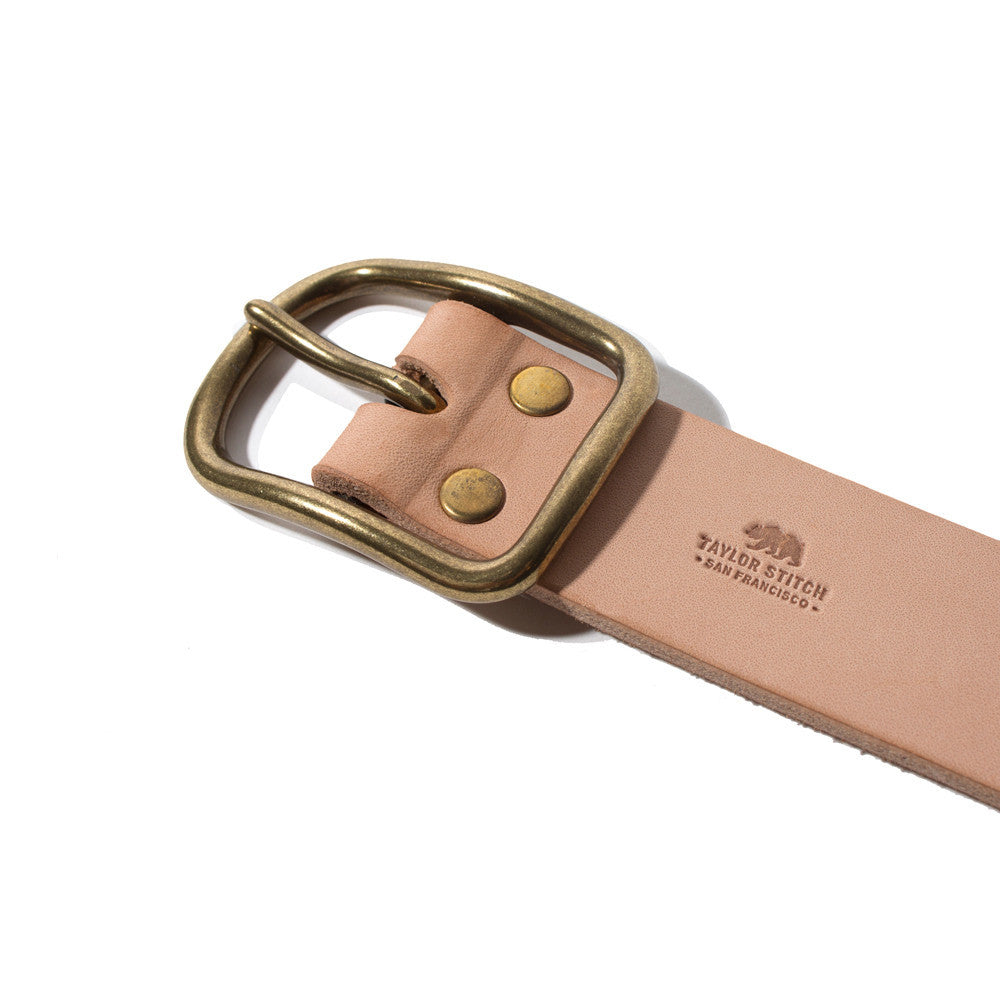 Natural Brass Buckle Belt - 1.5: Alternate Image 1, Accessories by Taylor Stitch