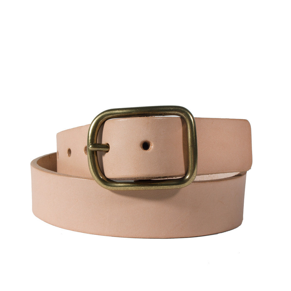 Natural Brass Buckle Belt - 1.5: Featured Image, Accessories by Taylor Stitch