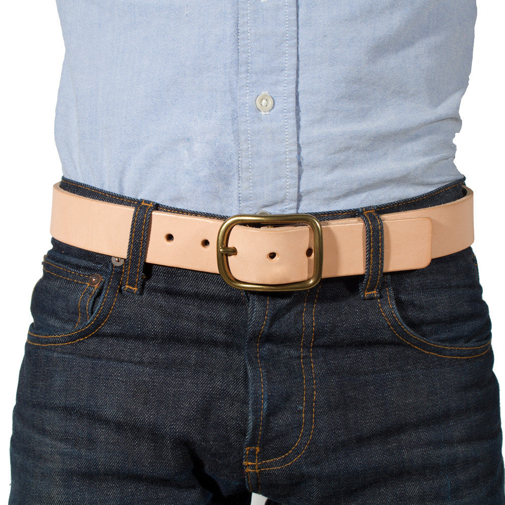 Natural Brass Buckle Belt - 1.5: Alternate Image 2, Accessories by Taylor Stitch