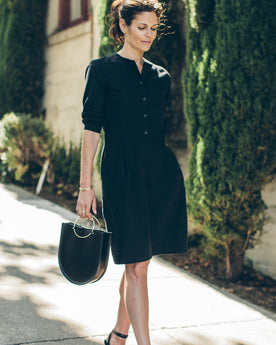 The Juniper Dress in Black Brushed Cotton: Alternate Image 1, Dresses by Taylor Stitch
