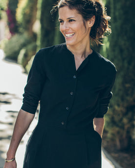 The Juniper Dress in Black Brushed Cotton: Alternate Image 2, Dresses by Taylor Stitch