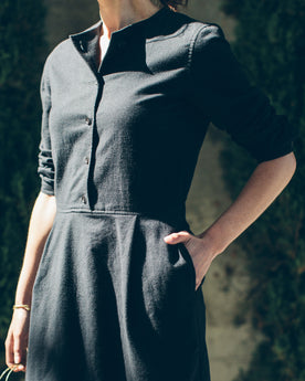 The Juniper Dress in Black Brushed Cotton: Alternate Image 4, Dresses by Taylor Stitch