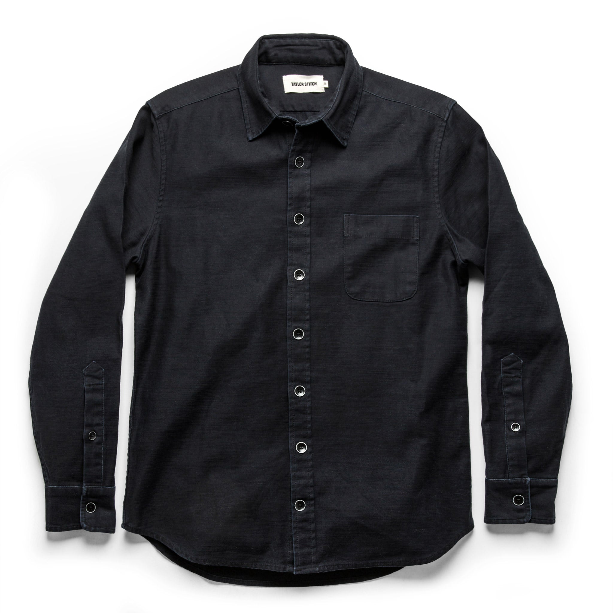 The Mechanic Shirt in Black Reverse Sateen: Alternate Image 8, Wovens by Taylor Stitch