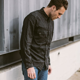 The Utility Shirt in Yoshiwa Black Selvage - featured image