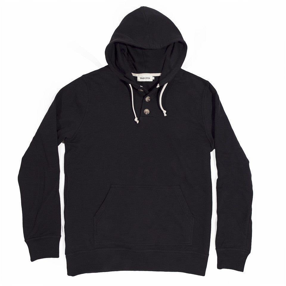 The Charcoal 3 Button Hooded Sweatshirt: Featured Image, Knits by Taylor Stitch
