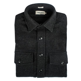 The Maritime Shirt Jacket in Charcoal Donegal Wool: Featured Image