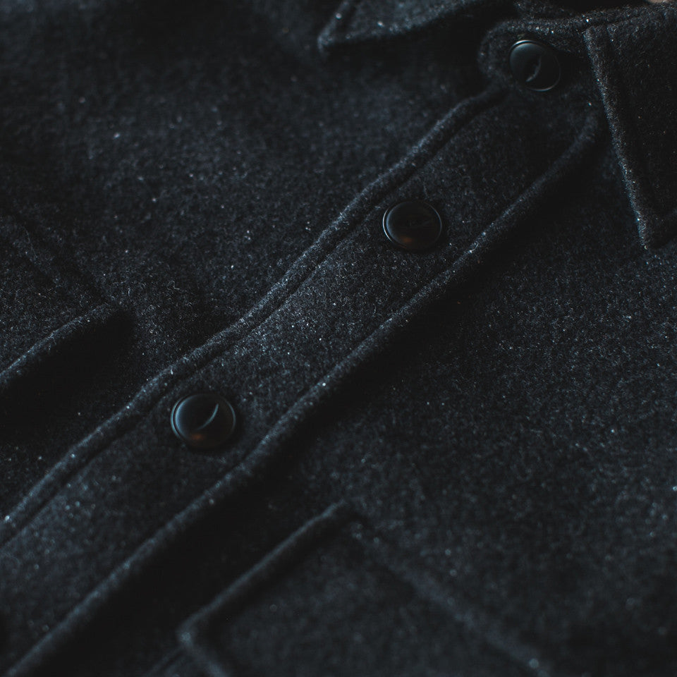 The Maritime Shirt Jacket in Charcoal Donegal Wool: Alternate Image 1, Wovens by Taylor Stitch