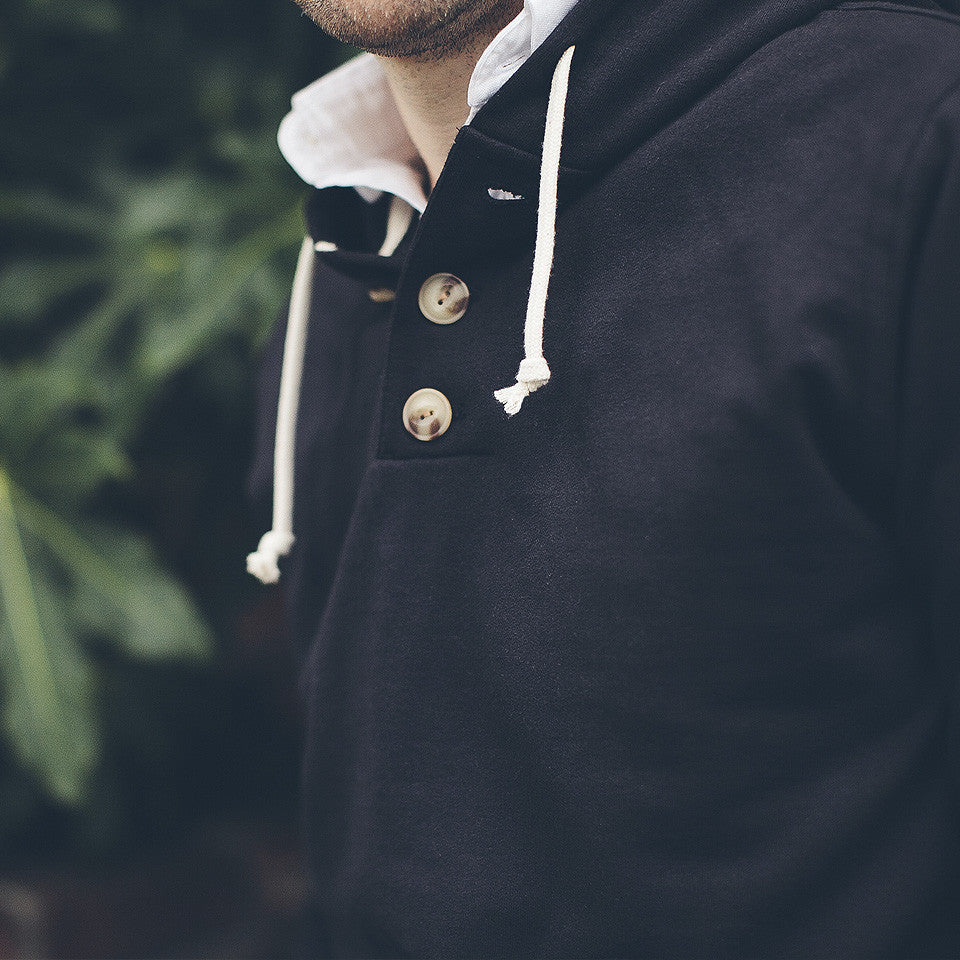The Charcoal 3 Button Hooded Sweatshirt: Alternate Image 2, Knits by Taylor Stitch