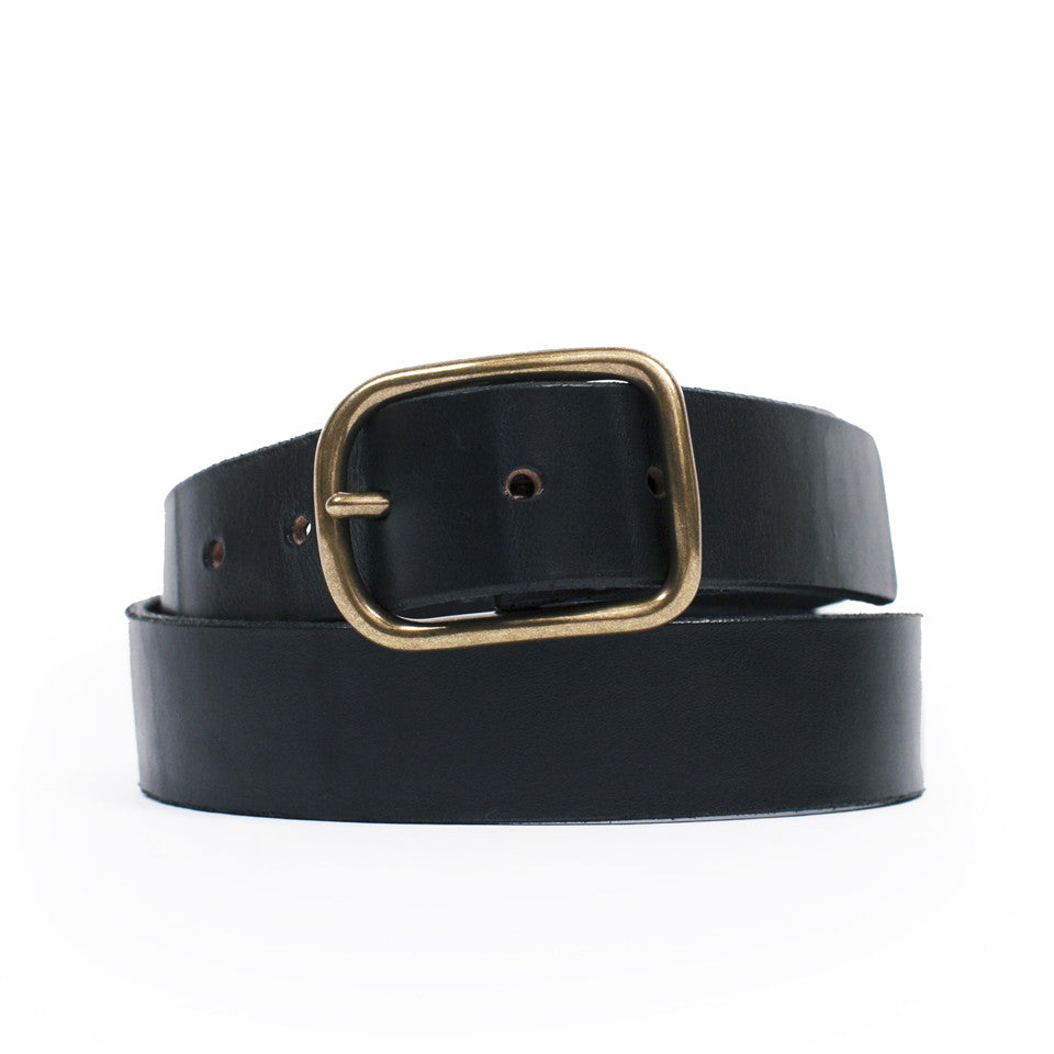 Black Brass Buckle Belt - 1.5: Featured Image, Accessories by Taylor Stitch