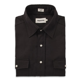 The Glacier Shirt in Sea Washed Black Twill: Featured Image