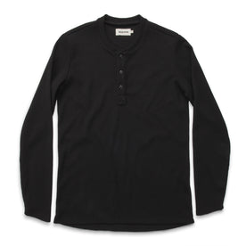 The Henley in Black Merino Waffle - featured image
