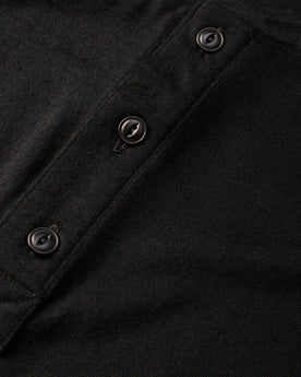The Short Sleeve Henley in Black Merino: Alternate Image 5, Knits by Taylor Stitch