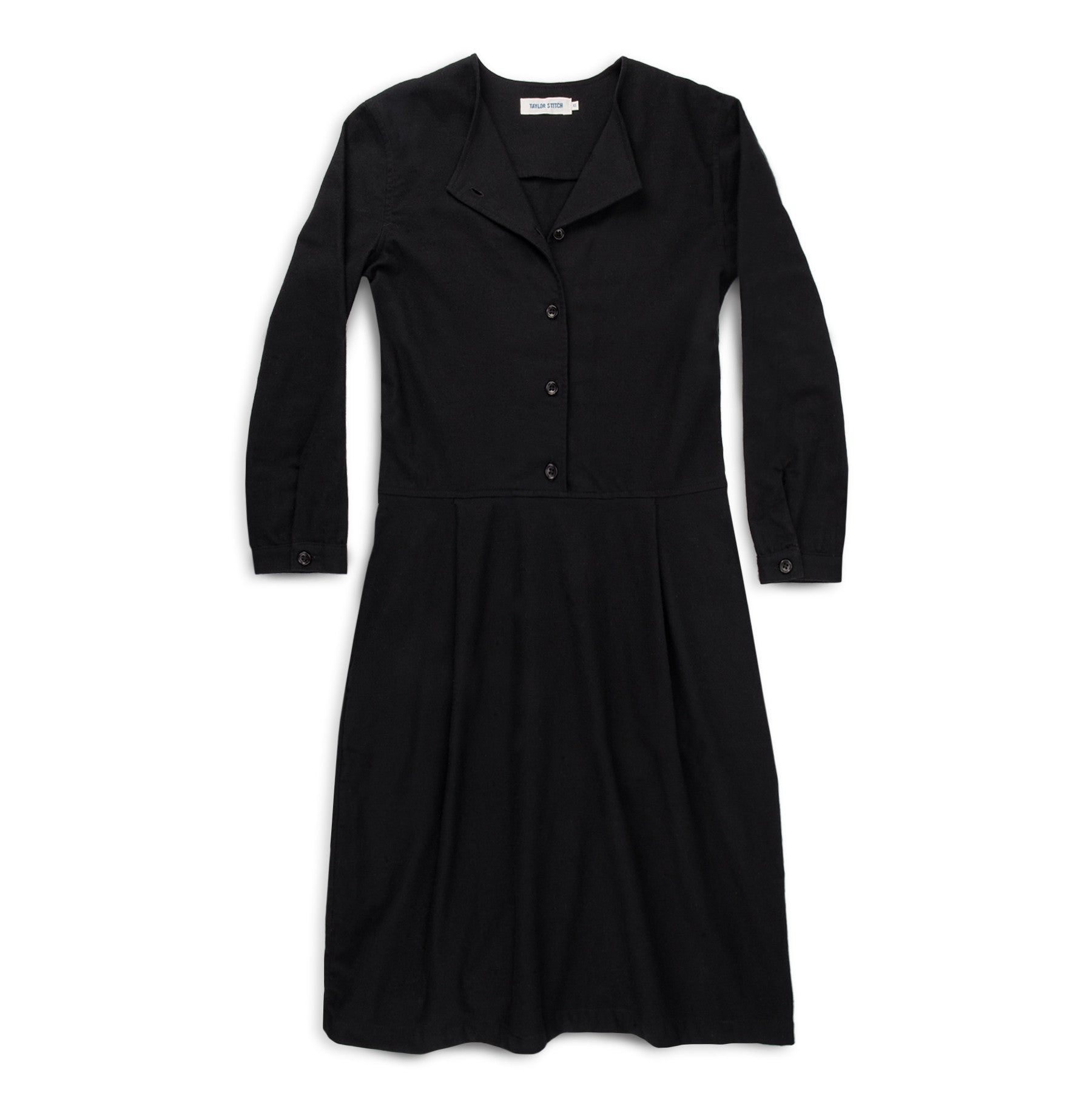 The Juniper Dress in Black Brushed Cotton: Featured Image, Dresses by Taylor Stitch