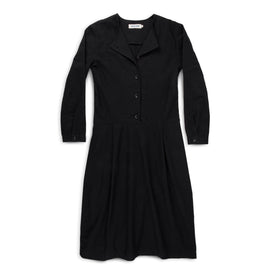 The Juniper Dress in Black Brushed Cotton: Featured Image