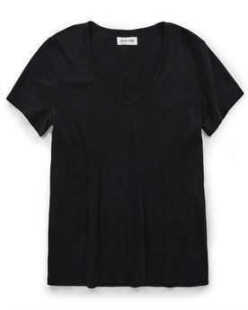 The Elle V-Neck Tee in Noir: Featured Image, Knits by Taylor Stitch
