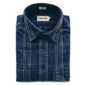The Crater Shirt in Navy & Charcoal Plaid