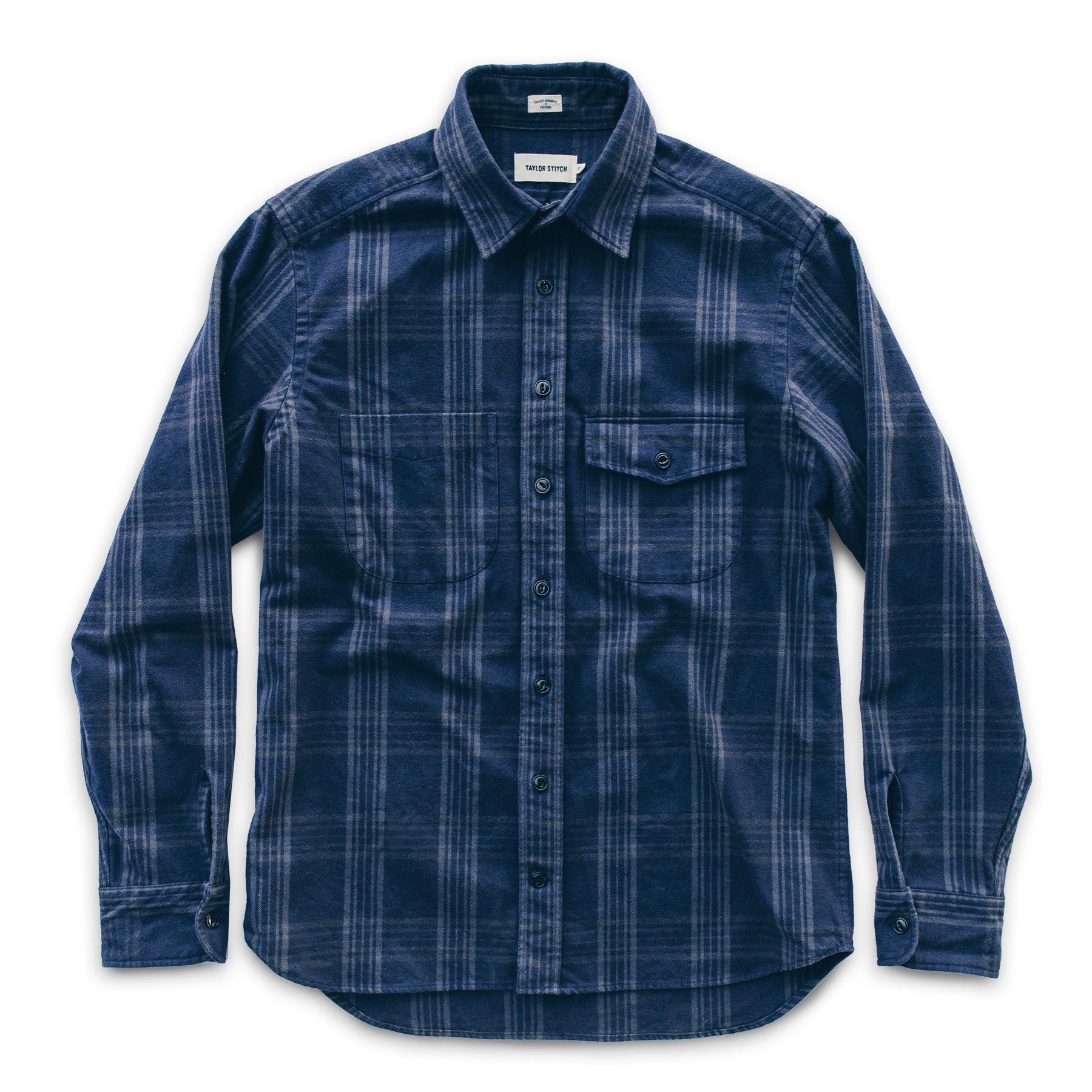 The Crater Shirt in Navy & Charcoal Plaid: Alternate Image 6, Wovens by Taylor Stitch
