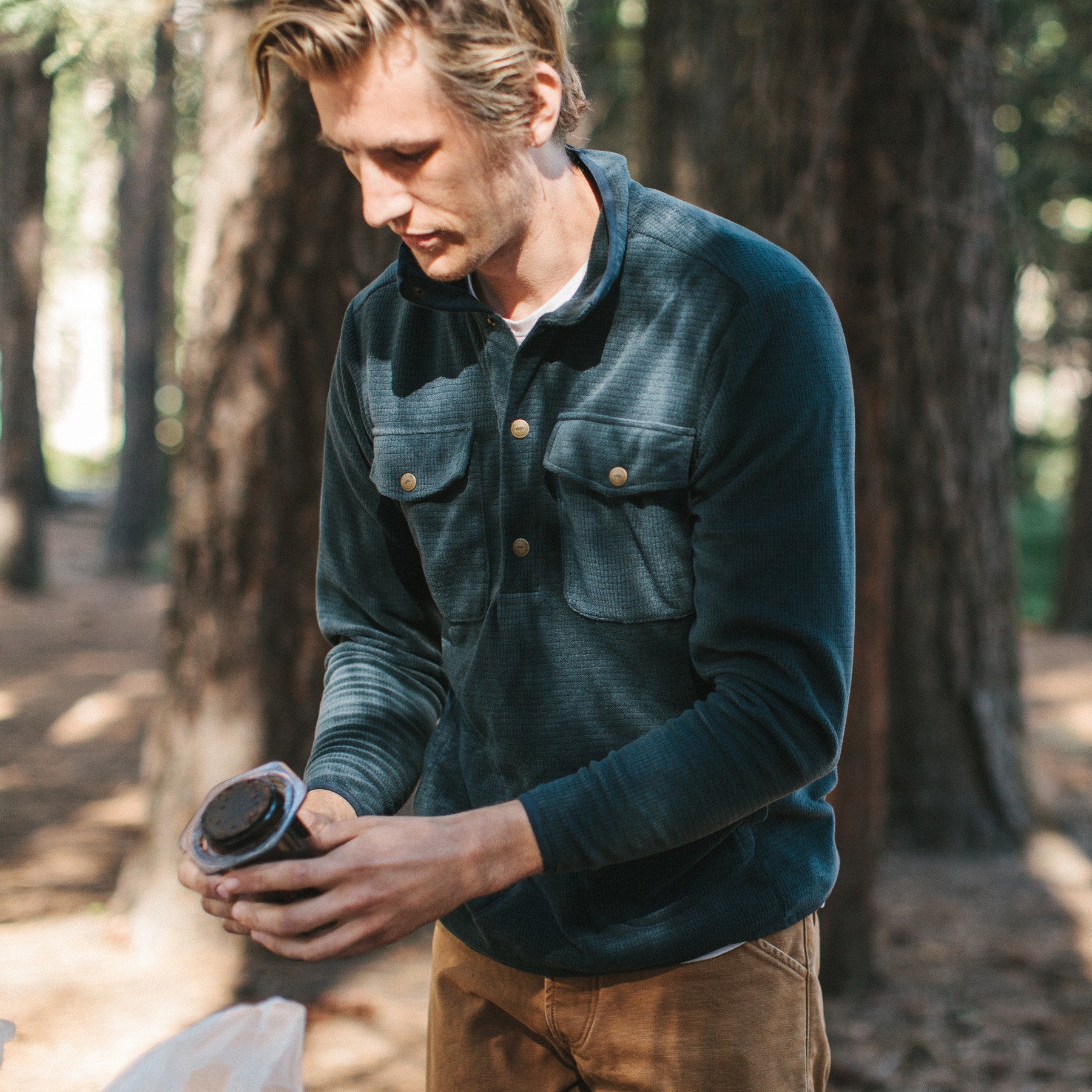 The Pack Pullover in Midnight Polartec Fleece: Alternate Image 1, Outerwear by Taylor Stitch