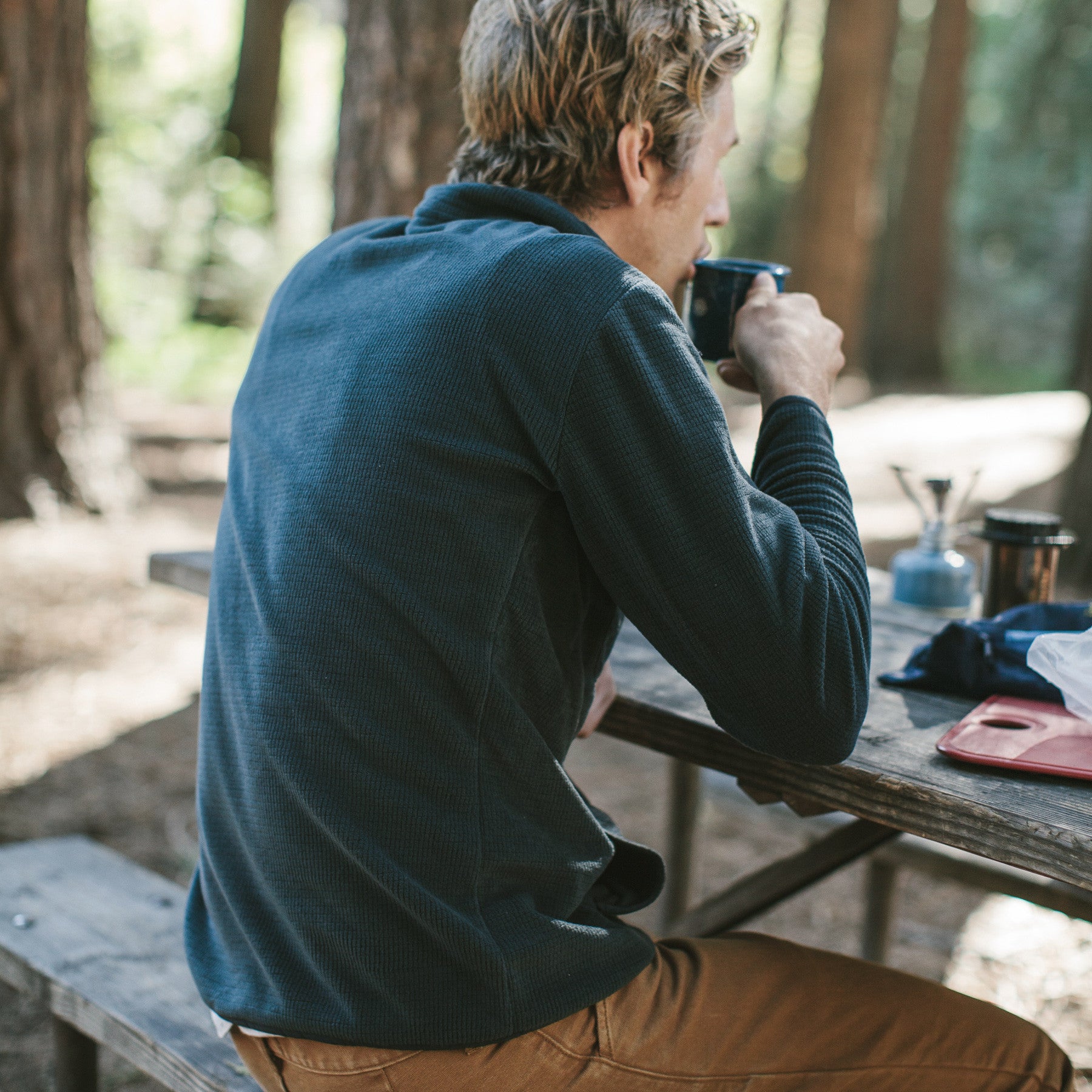 The Pack Pullover in Midnight Polartec Fleece: Alternate Image 4, Outerwear by Taylor Stitch