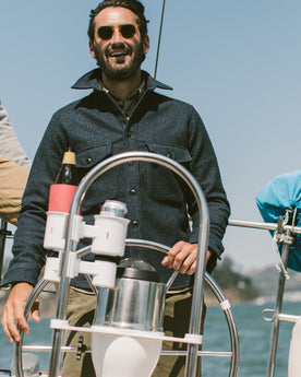 The Maritime Shirt Jacket in Navy Donegal Lambswool: Alternate Image 5, Outerwear by Taylor Stitch