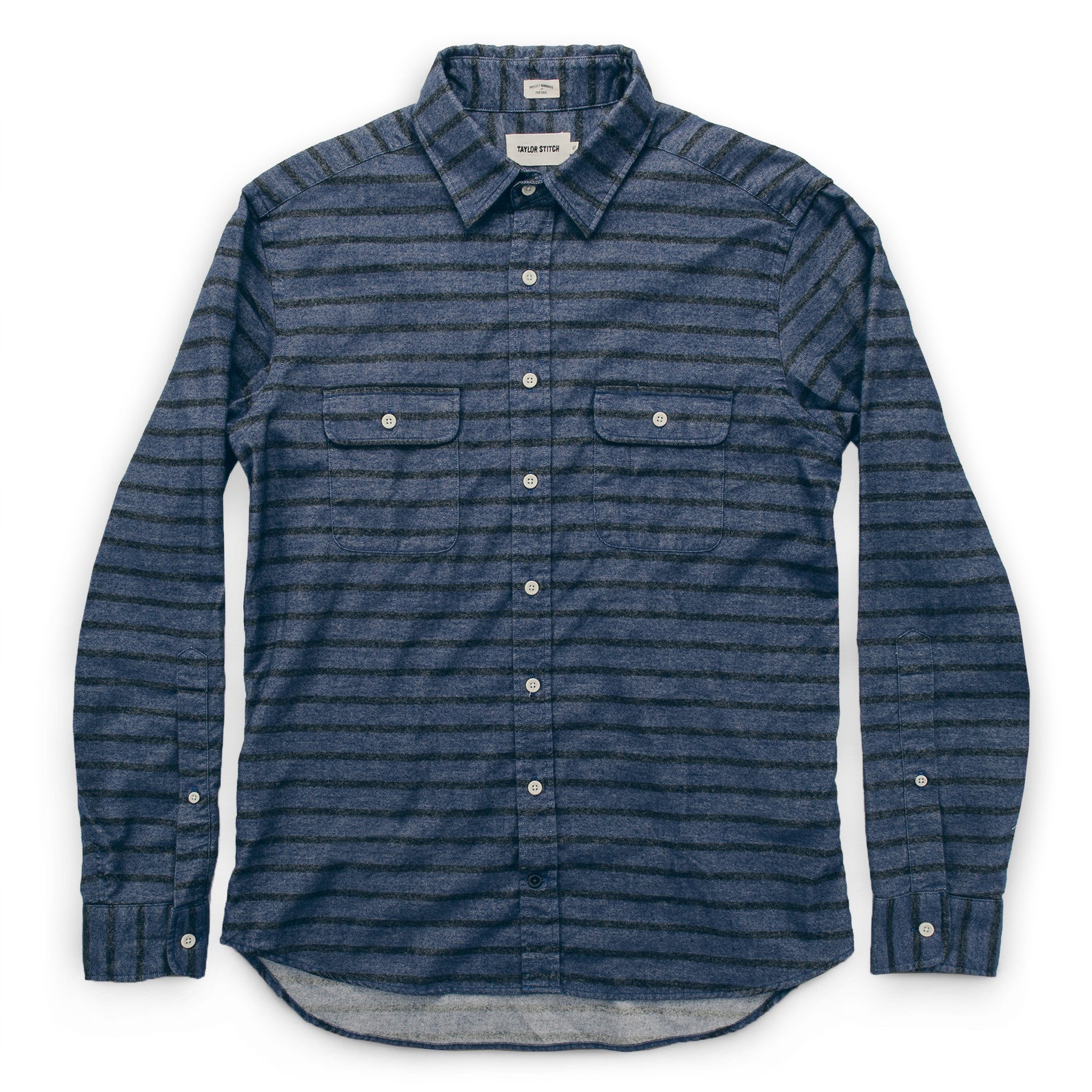 The California in Blue & Navy Stripe: Alternate Image 3, Wovens by Taylor Stitch