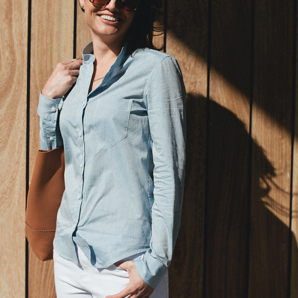 The Caroline in Light Blue Chambray: Alternate Image 3, Wovens by Taylor Stitch