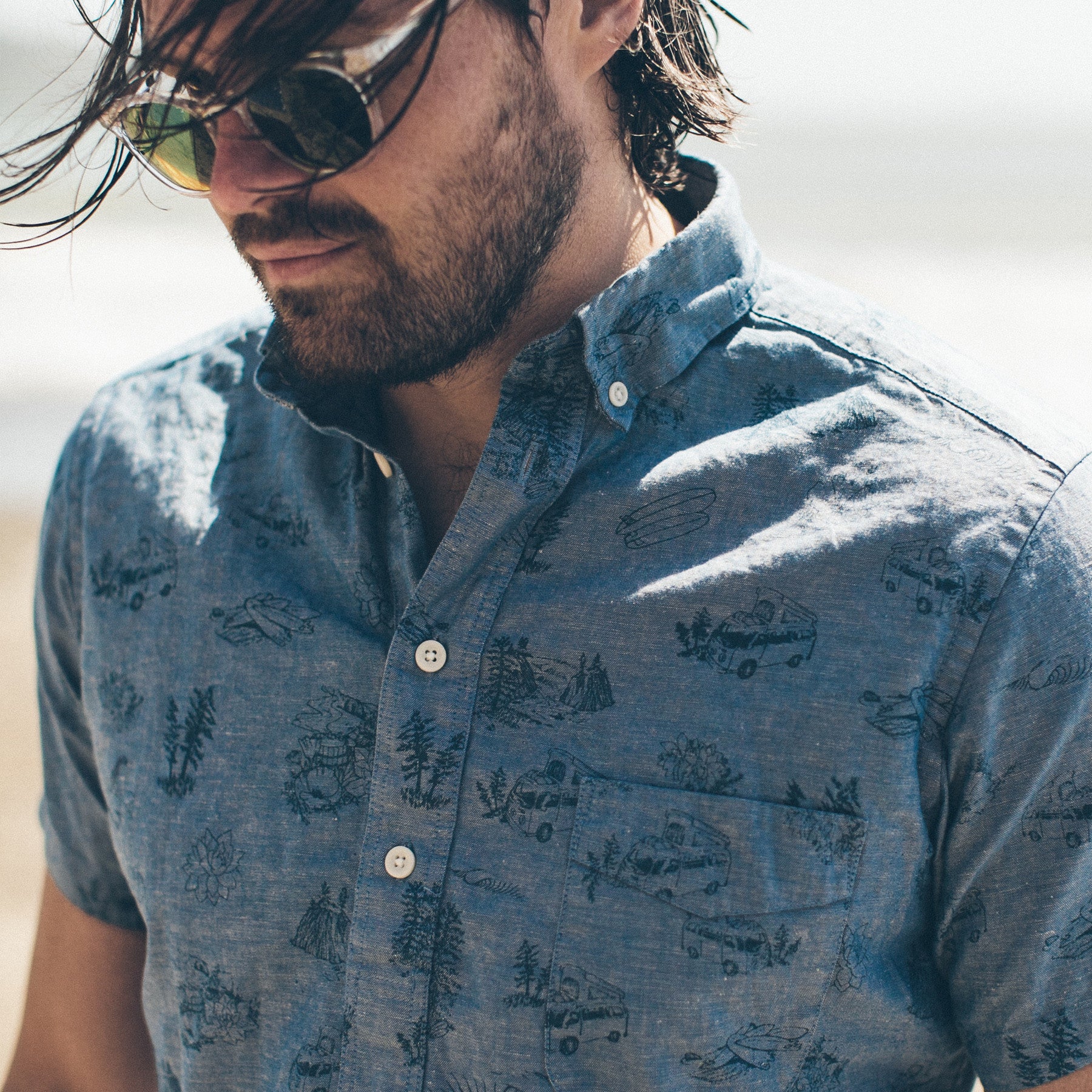 The Popover in Navy Aloha: Alternate Image 1, Wovens by Taylor Stitch