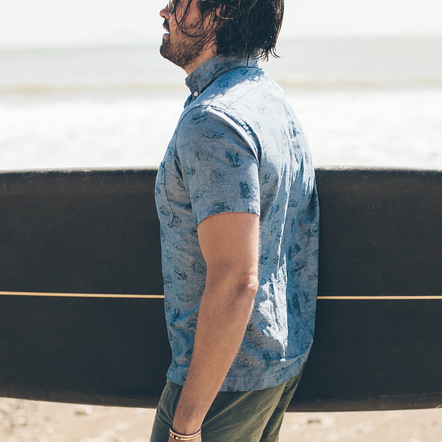 The Popover in Navy Aloha: Alternate Image 5, Wovens by Taylor Stitch