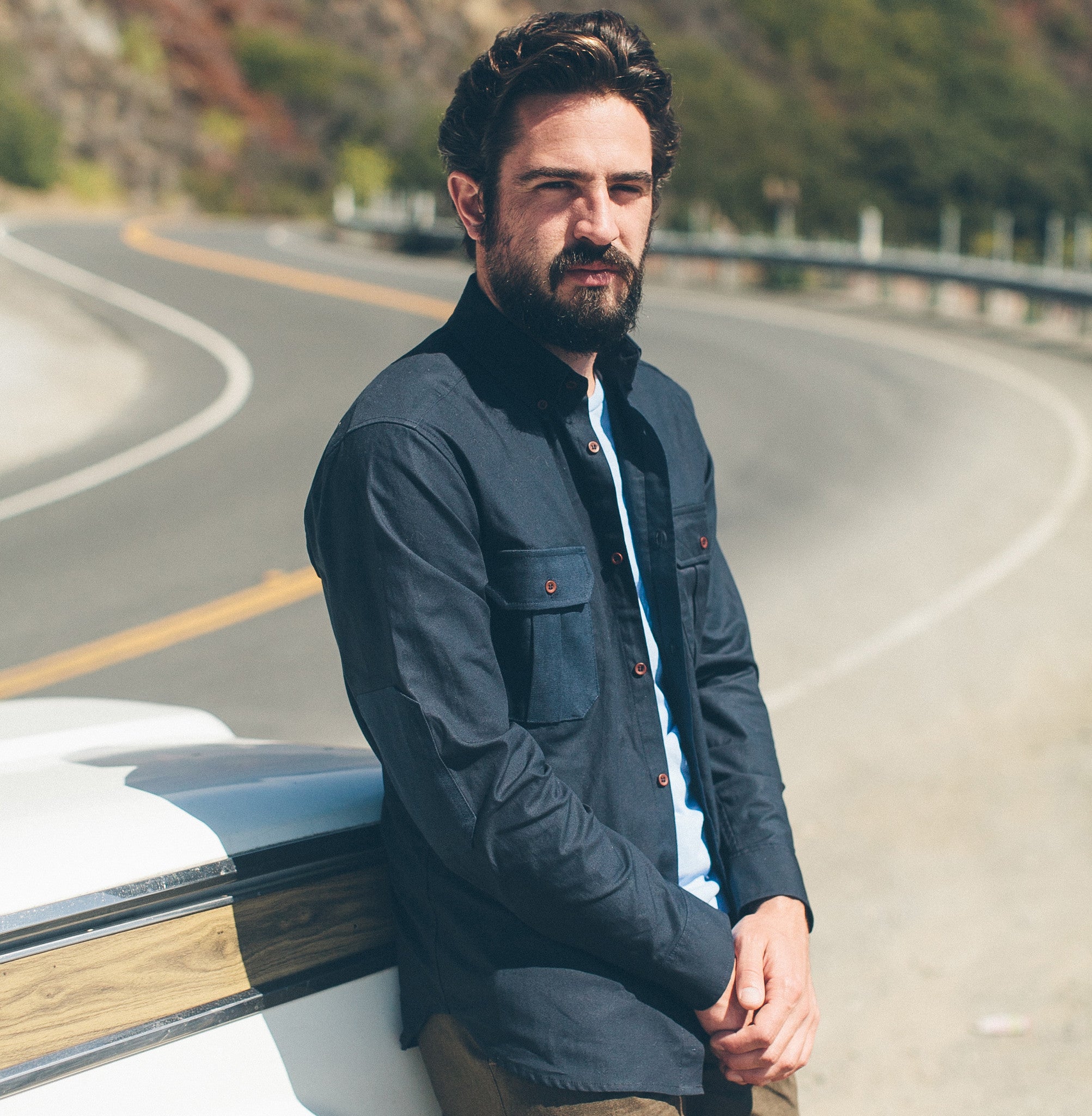 Navy Twill Shotgun Shirt: Alternate Image 2, Wovens by Taylor Stitch