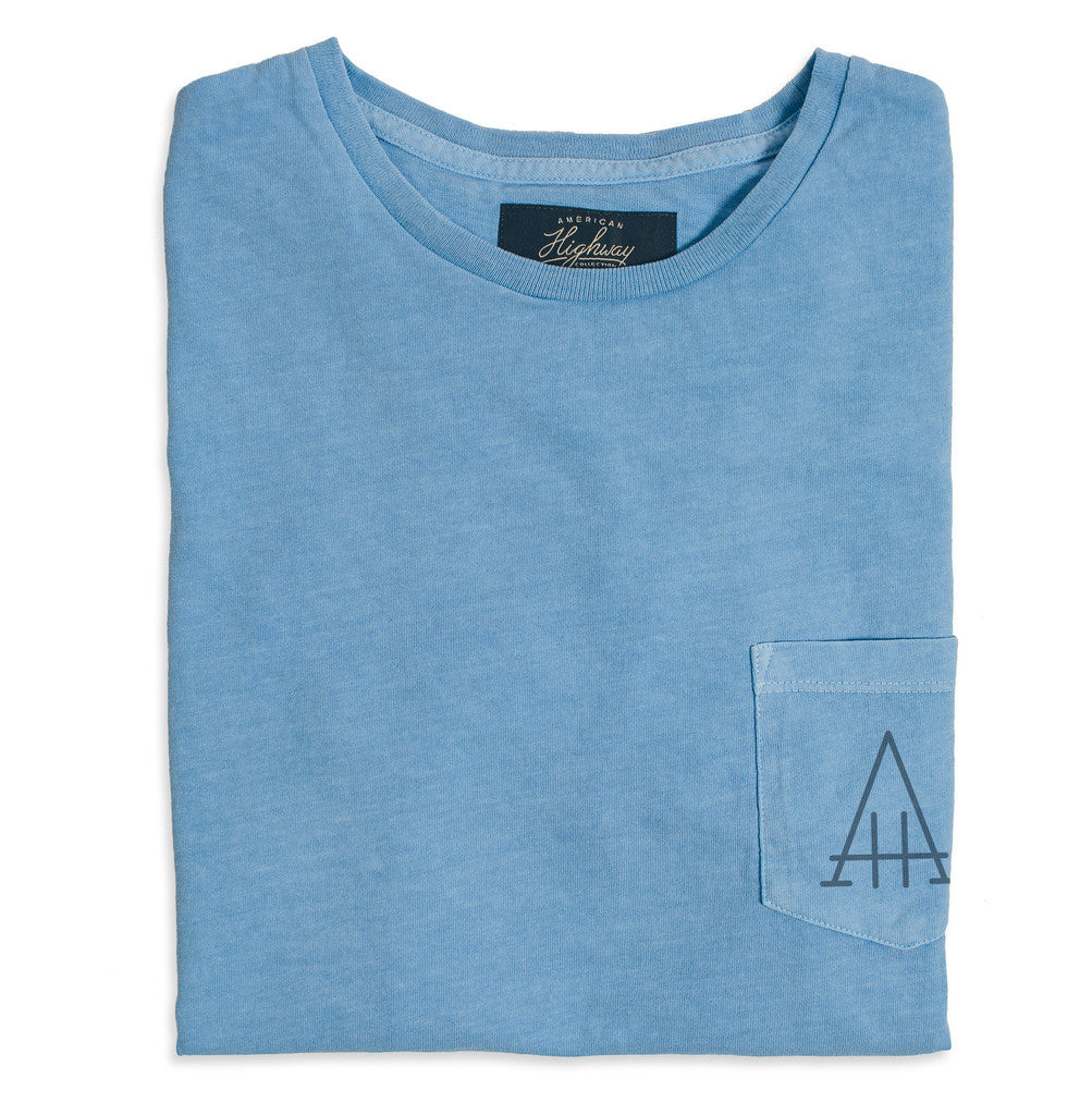 The Highway Tee in Dusty Blue: Featured Image, Wovens by Taylor Stitch