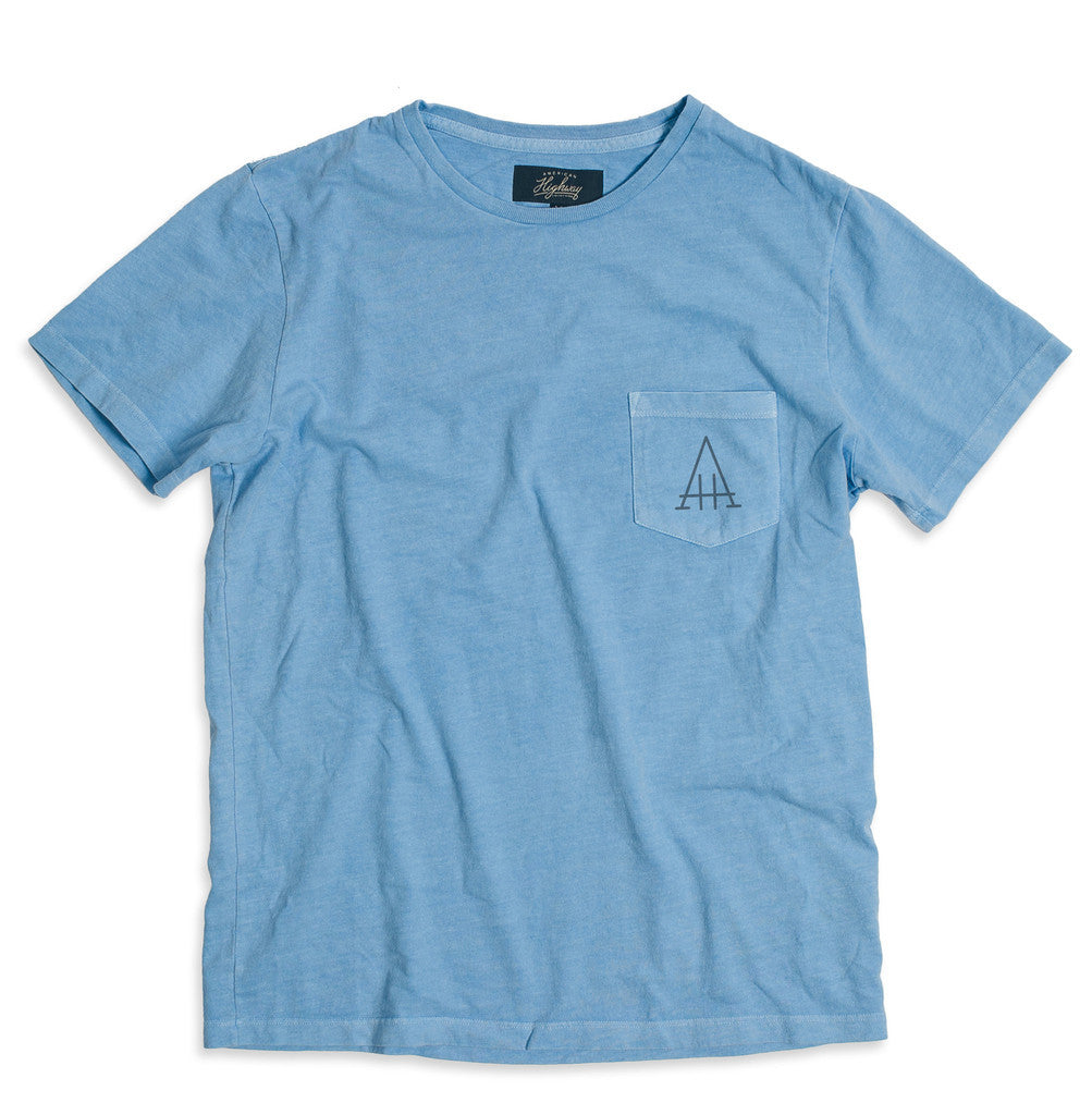The Highway Tee in Dusty Blue: Alternate Image 1, Wovens by Taylor Stitch