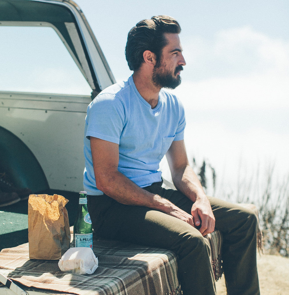 The Highway Tee in Dusty Blue: Alternate Image 4, Wovens by Taylor Stitch