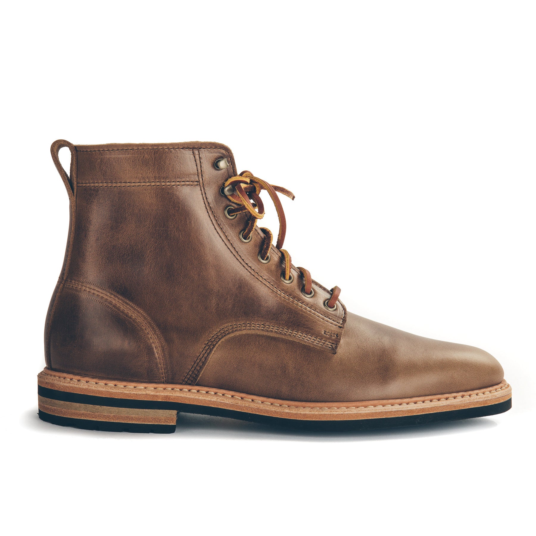 The Plain Toe Moto Boot in Natural Chromexcel - Extra Widths: Featured Image, Footwear by Taylor Stitch