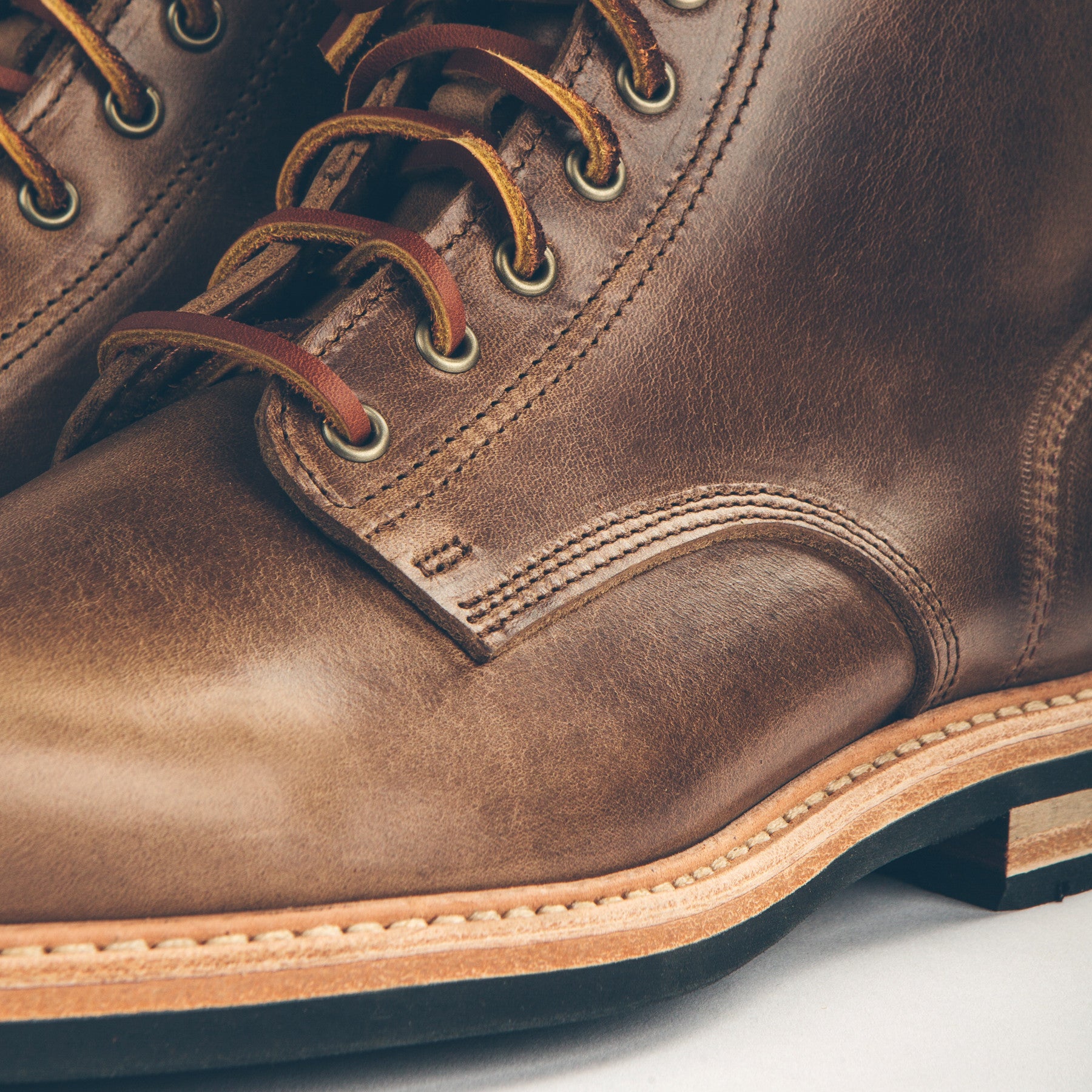 The Plain Toe Moto Boot in Natural Chromexcel - Extra Widths: Alternate Image 4, Footwear by Taylor Stitch