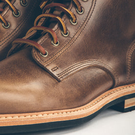 The Plain Toe Moto Boot in Natural Chromexcel - Extra Widths: Alternate Image 4