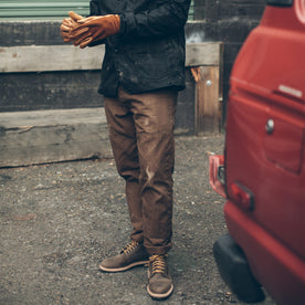 Our fit model working on his truck