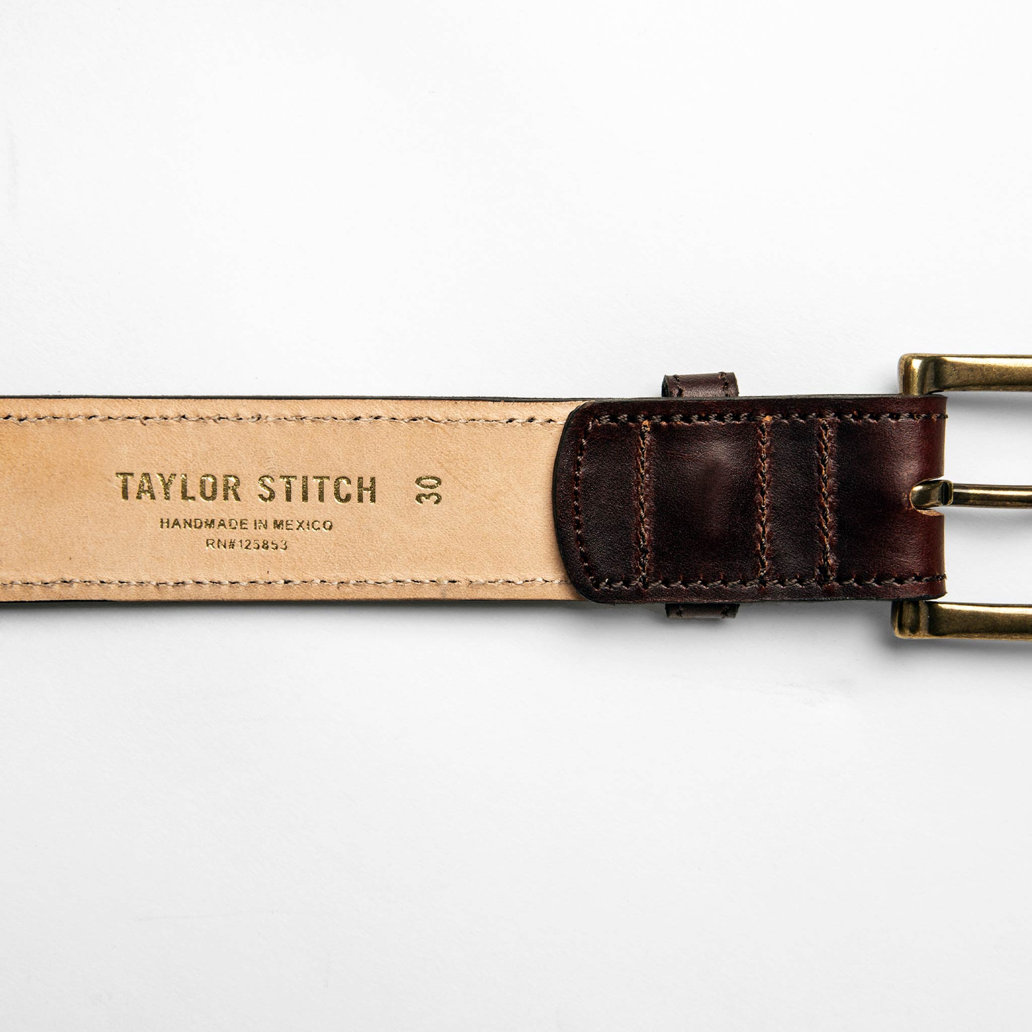 The Stitched Belt in Espresso: Alternate Image 3, Accessories by Taylor Stitch