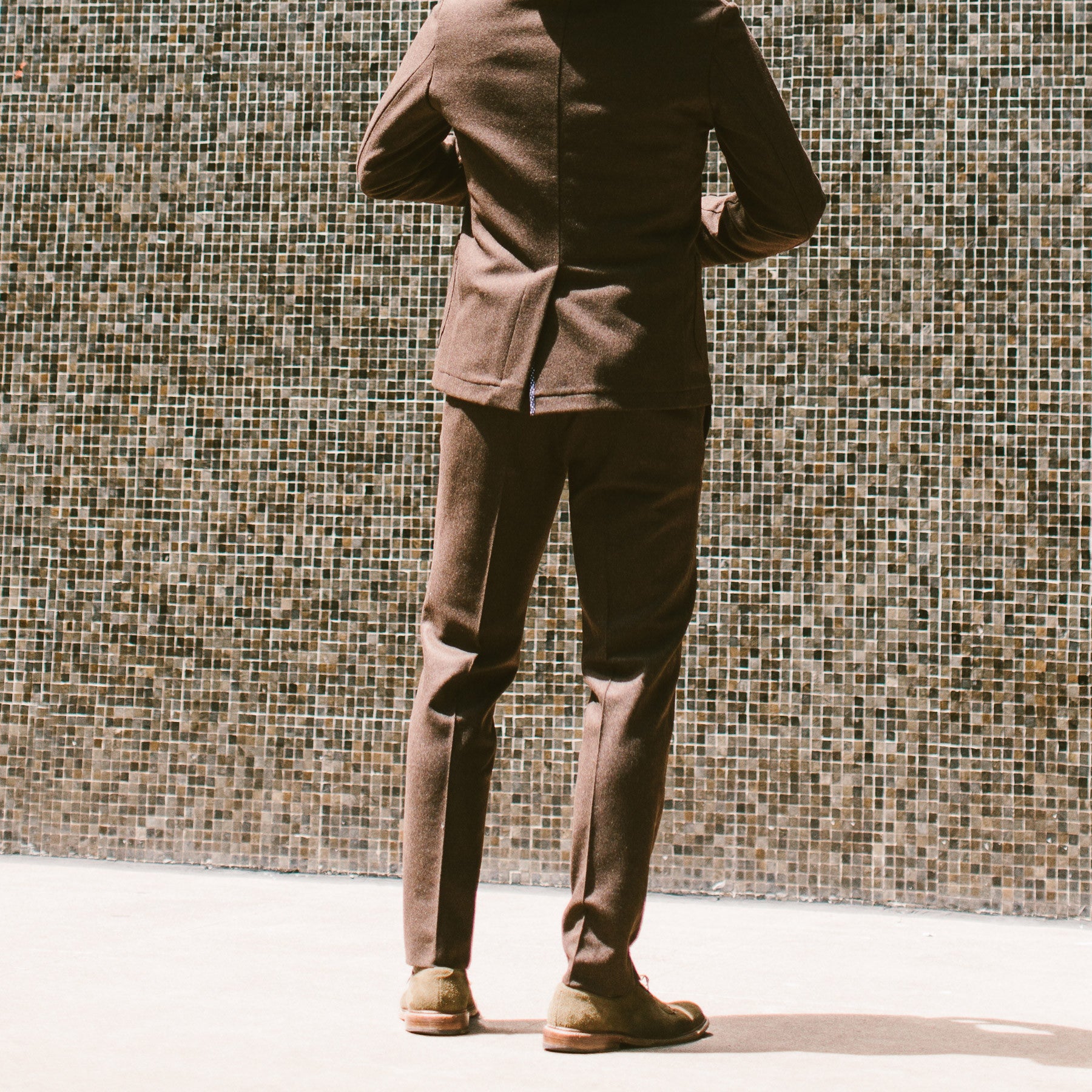 The Telegraph Trouser in Chocolate Wool: Alternate Image 2, Pants by Taylor Stitch