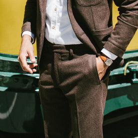 The Telegraph Trouser in Chocolate Wool: Alternate Image 3