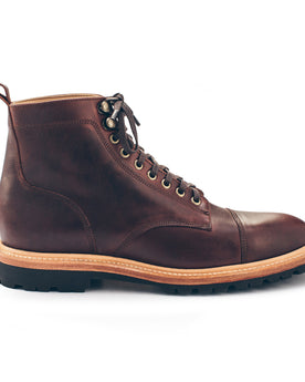 The Cap Toe Moto Boot in Brown Steerhide: Featured Image, Footwear by Taylor Stitch