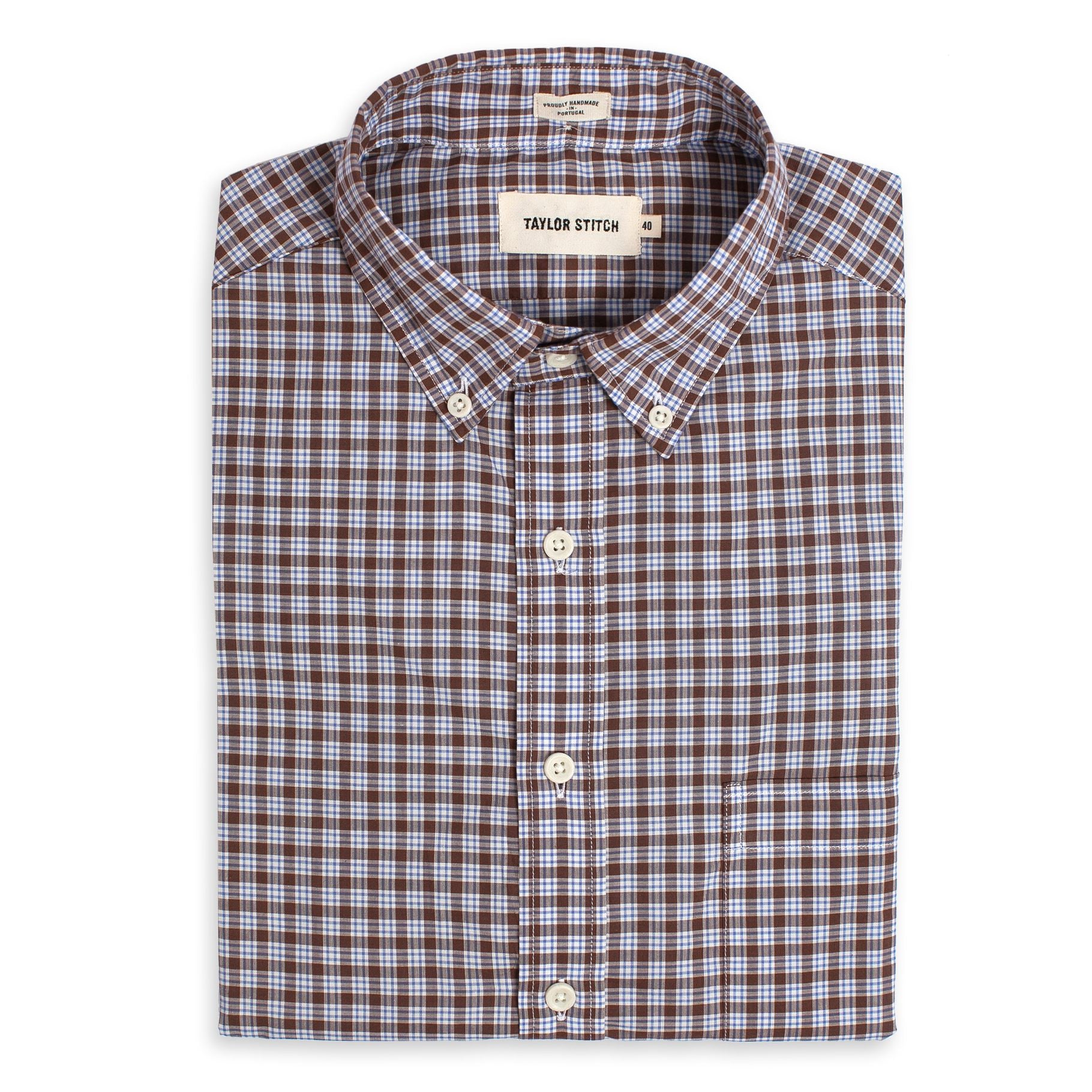 The Jack in Chocolate & Sky Check: Featured Image, Wovens by Taylor Stitch