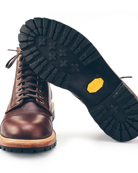 The Cap Toe Moto Boot in Brown Steerhide: Alternate Image 5, Footwear by Taylor Stitch