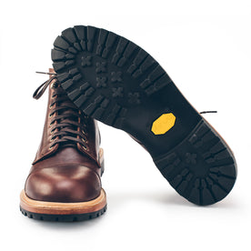 The Cap Toe Moto Boot in Brown Steerhide: Alternate Image 5